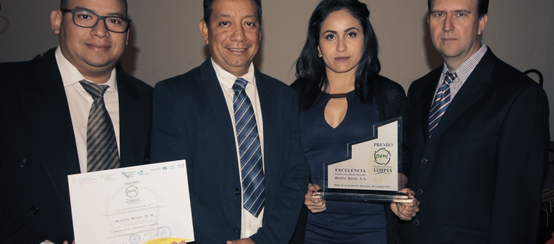 Monte Rosa recibe premio a la excelencia producción más limpia 2017